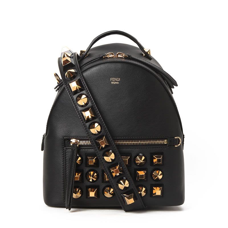 FENDI/芬迪 女包金色铆钉单肩背包 8BT281 22x24x10CM图片