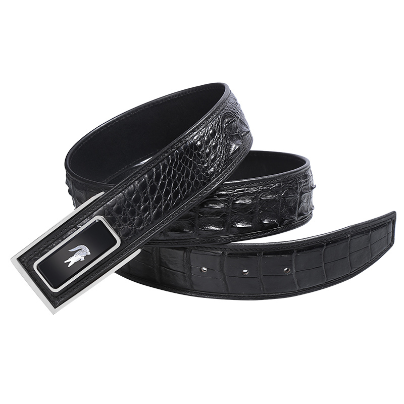 男士裤带男式裤带鳄鱼皮男士裤腰带鳄鱼皮男式裤腰带pd190303-1y银色