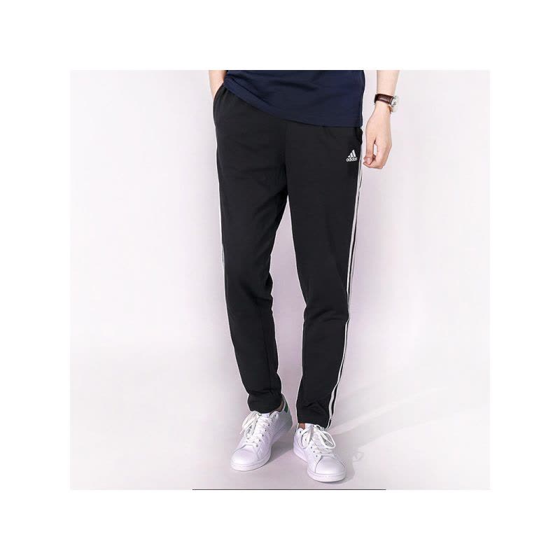 adidas阿迪达斯男裤夏季休闲透气运动型男子针织长裤黑BK7414图片
