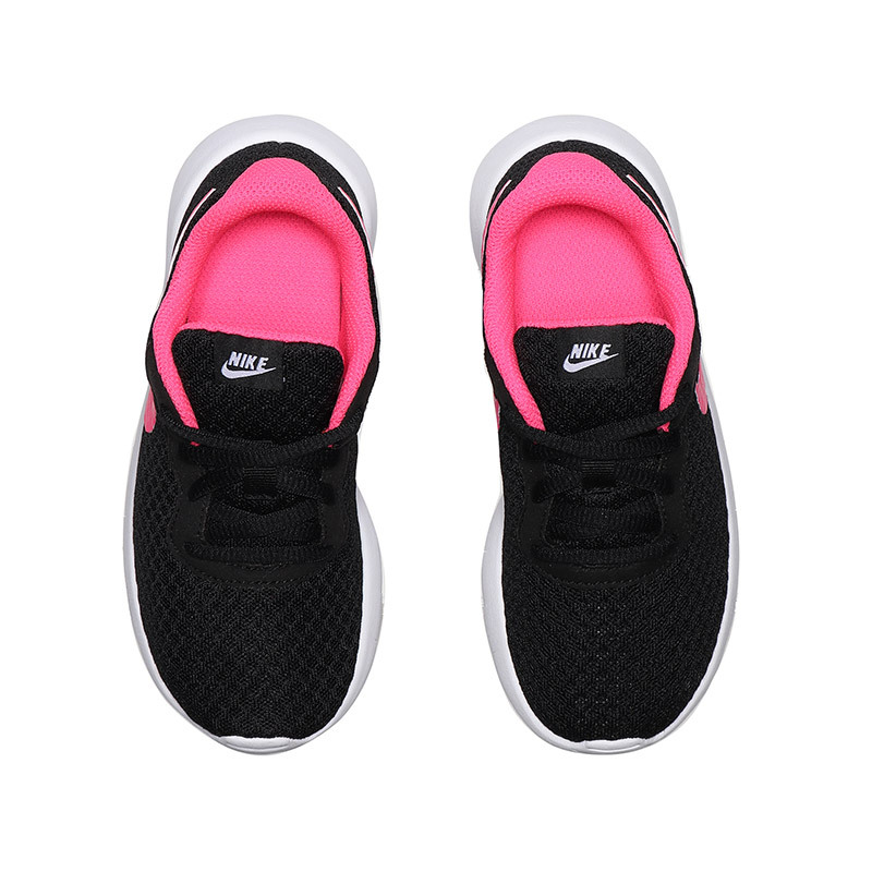 NIKE耐克男女童鞋休闲鞋TanJun轻便运动鞋818385. 818385-061黑+透明粉+白