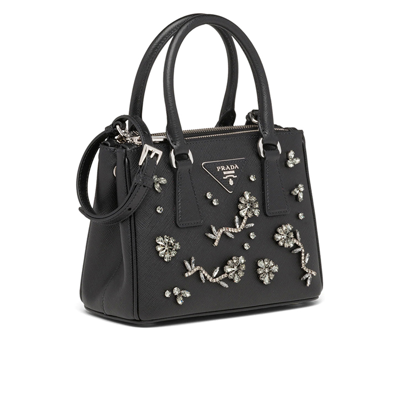 【预定】20春夏PRADA Galleria 嵌饰小号手袋1BA906 DEO 20*15*9.5CM