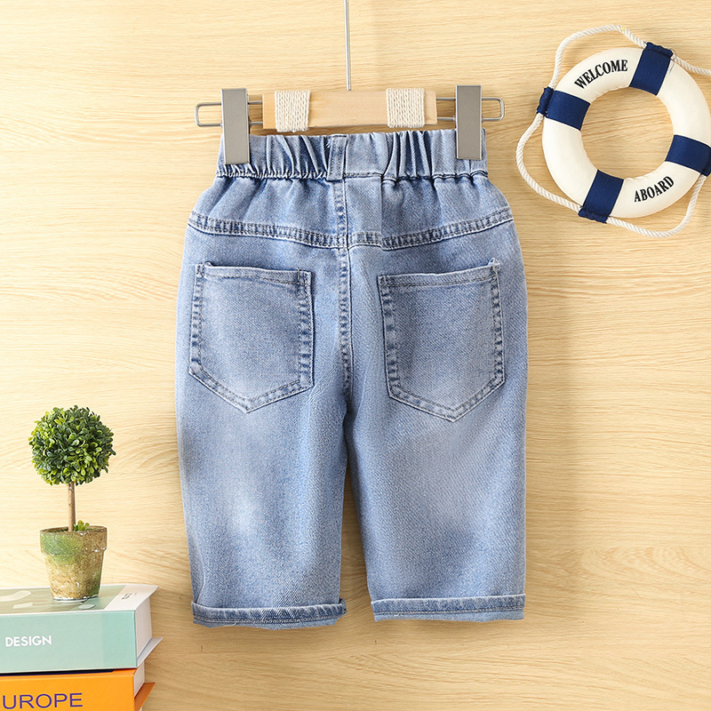 brookings儿童短裤牛仔裤2023新款童装男童夏装裤子夏季中裤夏款