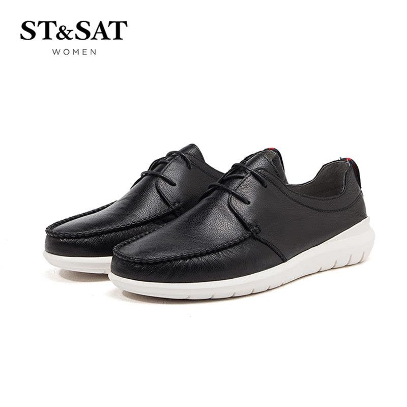 ST&SAT/星期六春季新款平底舒适深口休闲鞋皮鞋男SS91129701图片
