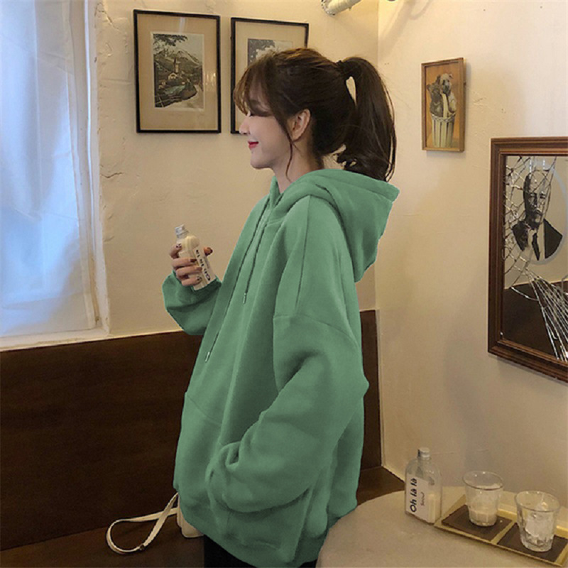 加绒卫衣女秋冬新款韩版宽松连帽炸街宽松设计感小众女上衣潮