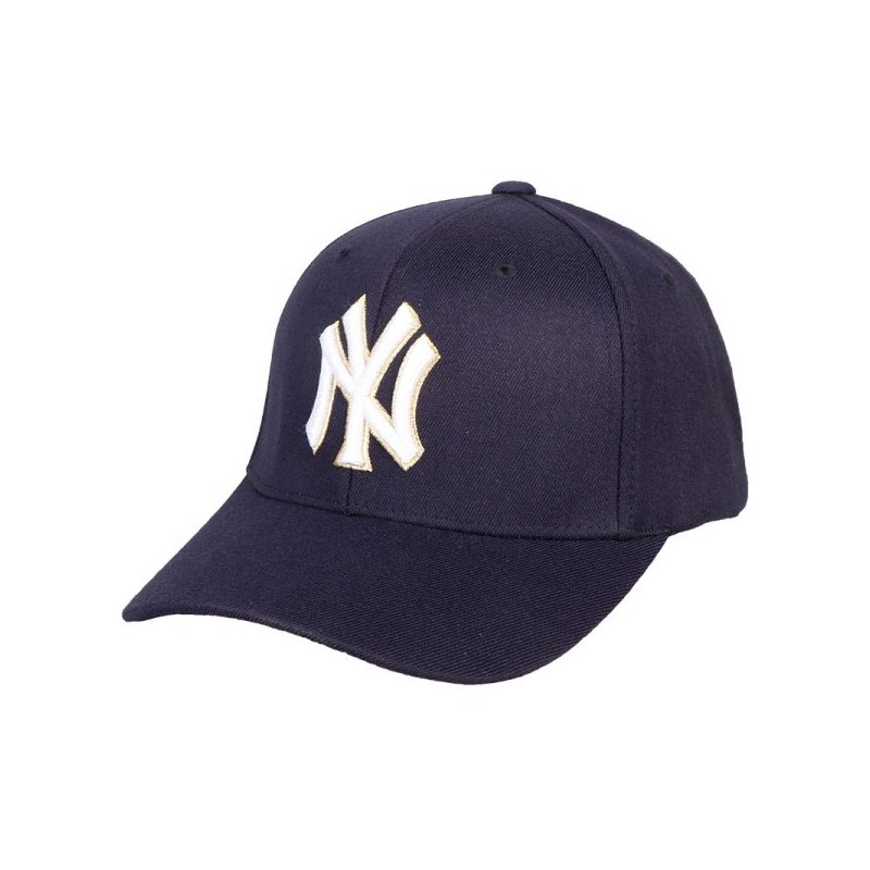 MLB棒球帽NY洋基队男女黑色遮阳帽可调节嘻哈帽鸭舌帽子32CP84711-50N