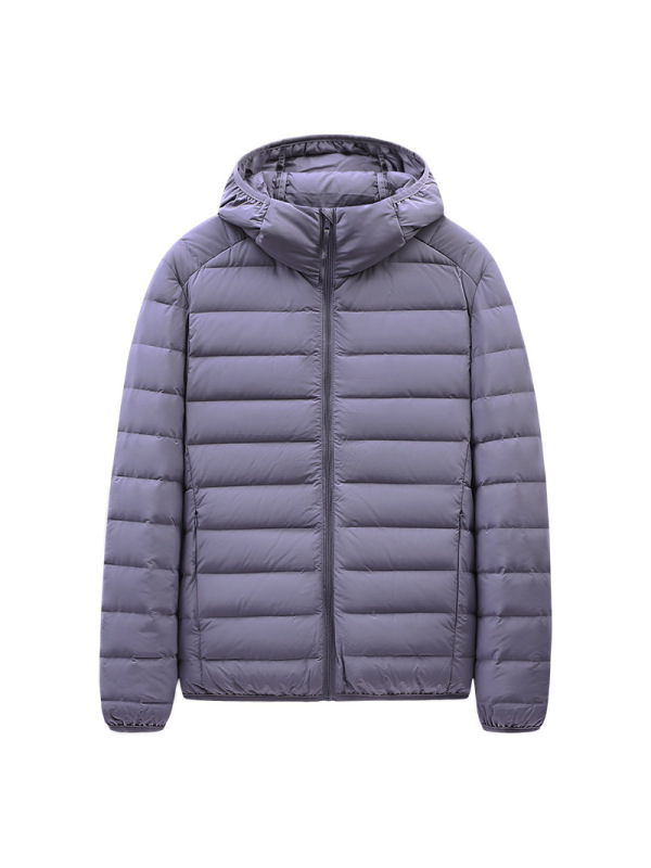 男装秋冬季新款轻薄羽绒服男短款90白鸭绒轻便连帽潮流外套男