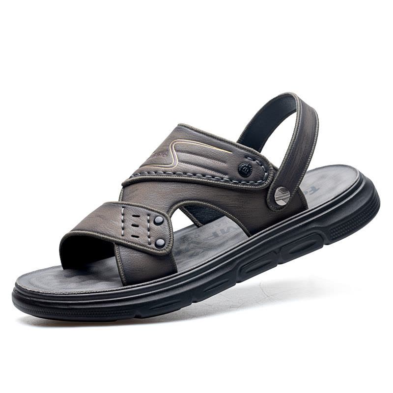 凉鞋男新款时尚潮流乳胶软底男士拖鞋休闲防滑沙滩鞋男鞋图片