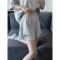 美式复古运动服套装夏季新款宽松短袖短裤时尚休闲华夫格两件套装