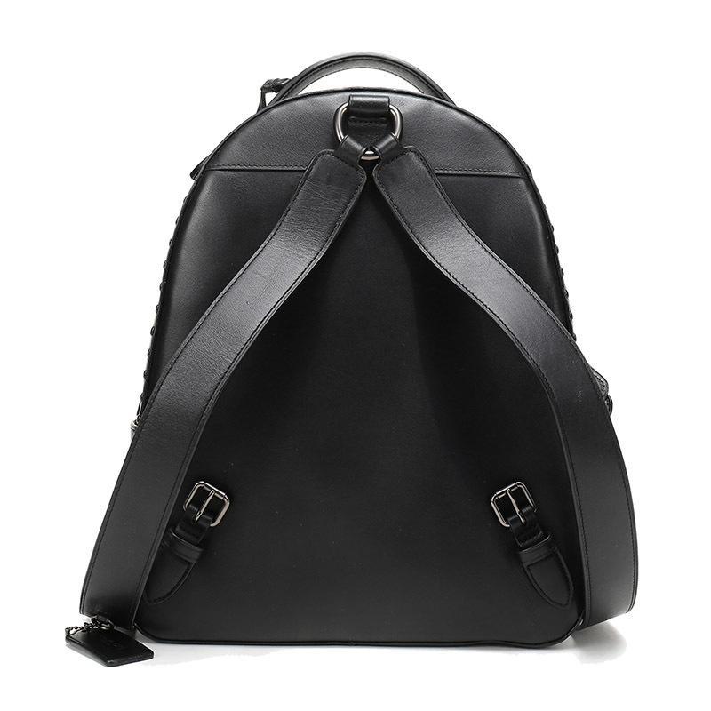 coach蔻驰奢侈品男女中性经典标志涂层帆布配皮双肩包37466