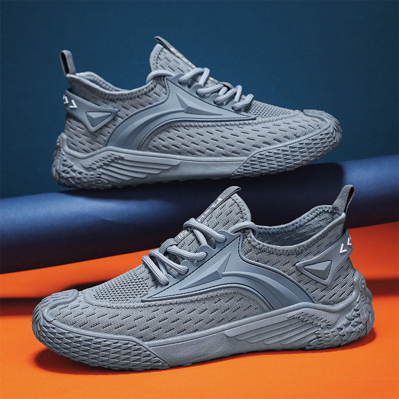 夏季新男士户外跑步旅游登山鞋透气舒适休闲飞织老爹鞋男鞋
