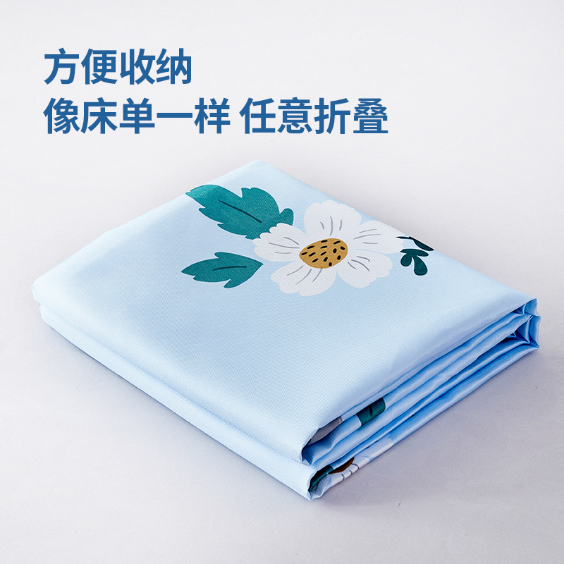 梦洁美颂 冰丝凉席三件套1.8m床夏季床单席子1.5米可水洗折叠夏凉席印花冰丝床单席三件套染夏