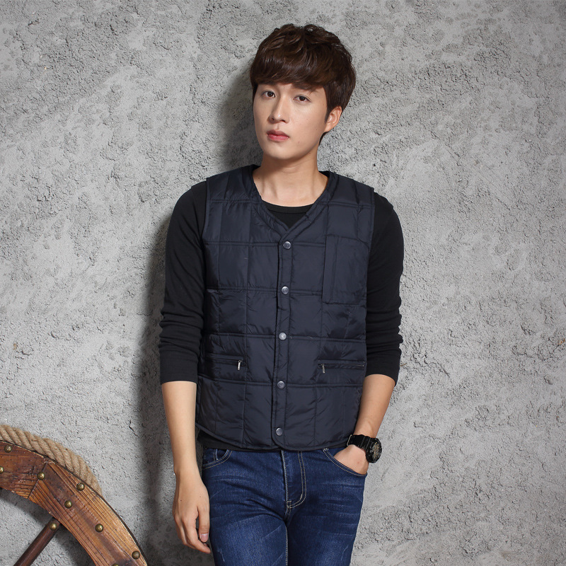 dbmg秋冬新款中老年男士加厚羽绒马甲内穿男装贴身背心男多口