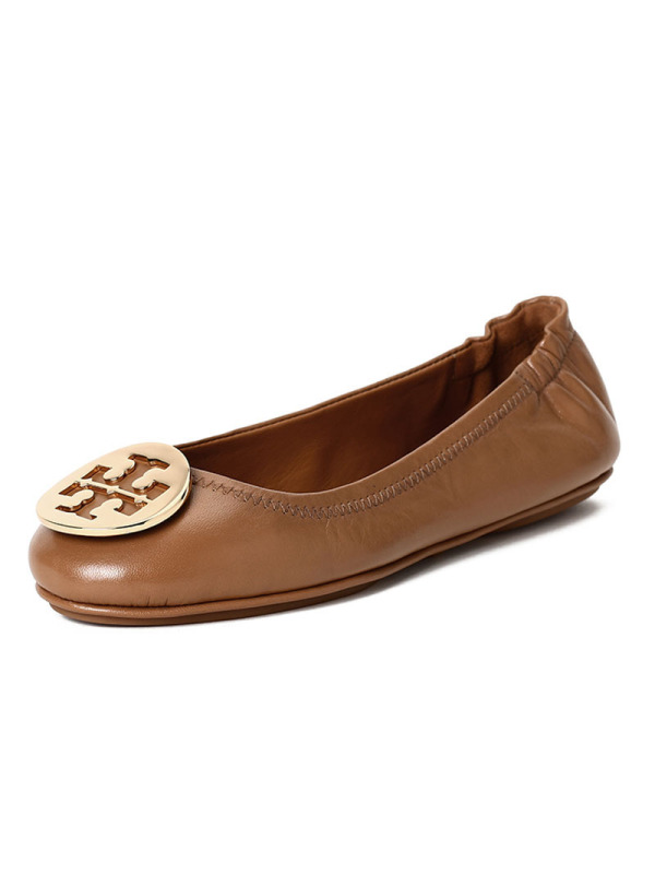 TORY BURCH/汤丽柏琦 女鞋双T标志圆头浅口芭蕾舞平底鞋 32880