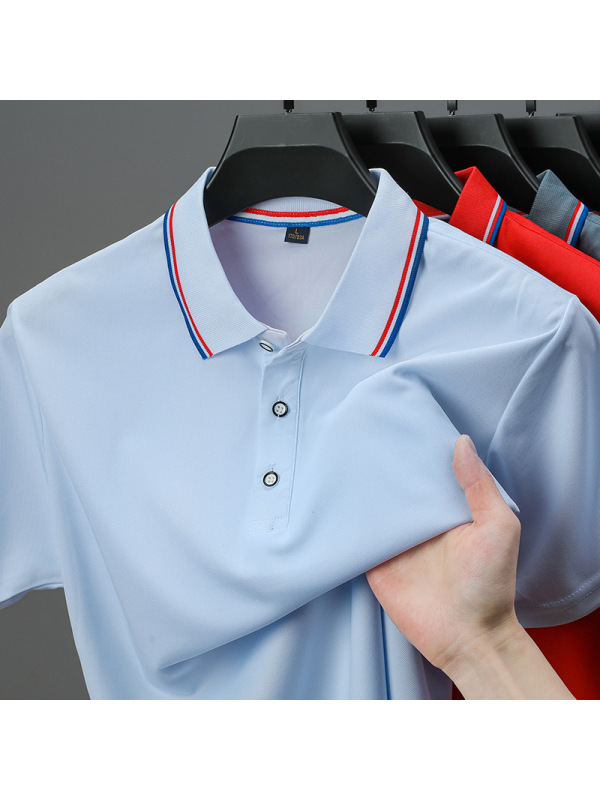 跑量男士polo衫2025夏季新款翻领短袖T恤男工作服翻领文化衫