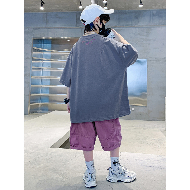 童装男童夏装套装2025新款儿童夏季帅气短袖中大童运动男孩衣服潮