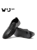 维界维界夏季新款男士韩版潮流时尚乐福鞋黑色平底百搭休闲鞋懒人鞋潮