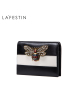 拉菲斯汀2018头层牛皮新款蜜蜂钱包短款真皮小钱包女多卡位大钞夹