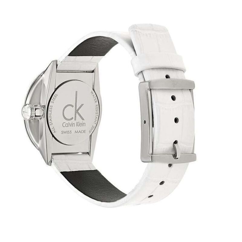 CK手表现货ACCENT系列石英情侣表时尚白色皮带女款K2Y2Y1K6