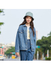 森马牛仔外套女秋季流行时尚翻领宽松oversized潮流上衣港风chic