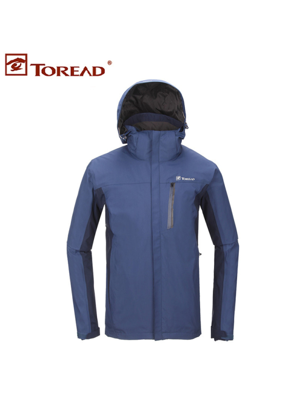 探路者户外冲锋衣男女三合一两件套秋冬防水加绒加厚登山服潮牌男