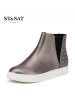 St&Sat/星期六冬切尔西短靴女圆头铆钉时尚女靴子SS64117251