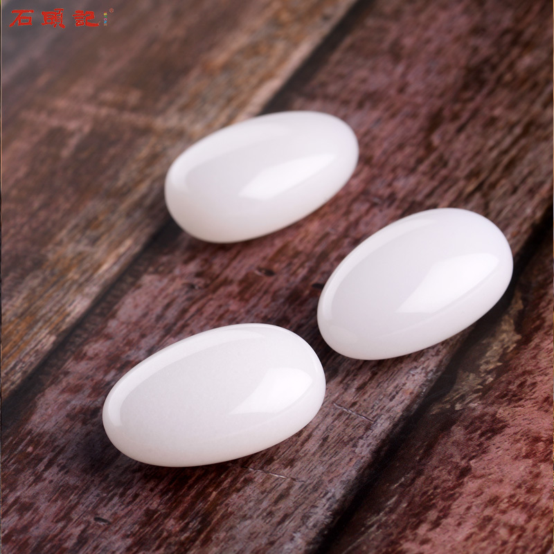 istone石头记天然水晶石摆件吊坠把玩件diy收藏品玉石饰品京白玉