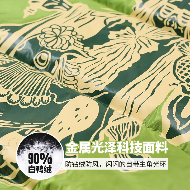 妖精的口袋黑色亮面短款面包羽绒服2019冬季新款女时尚加厚外套潮