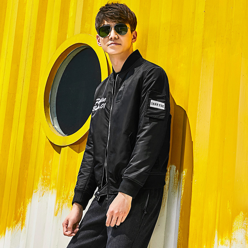 柒牌SEVEN男装时尚夹克简约拉链休闲百搭棉服外套