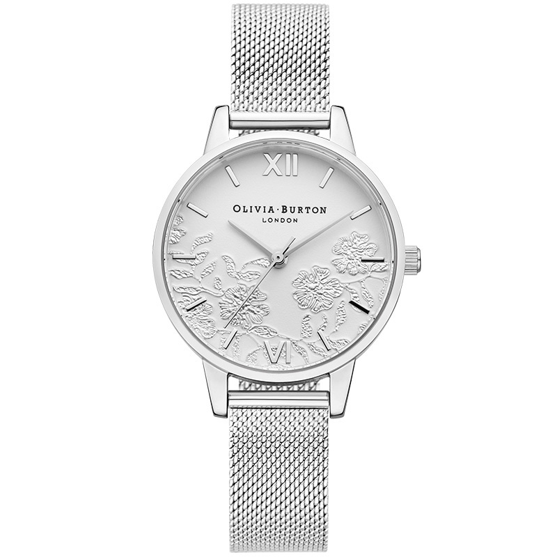 OLIVIABURTON腕表 女式石英表 圆形休闲时尚石英表 女 腕表 OB16MV54 典雅素银30mm