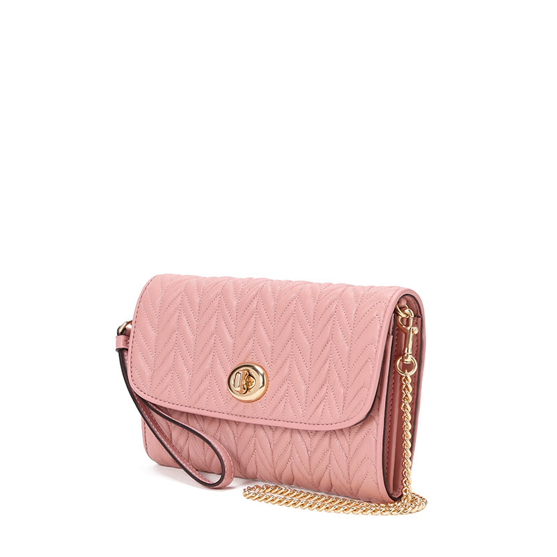 COACH 女士褶皱款链条斜挎包 F76823 20x12.5x5CM