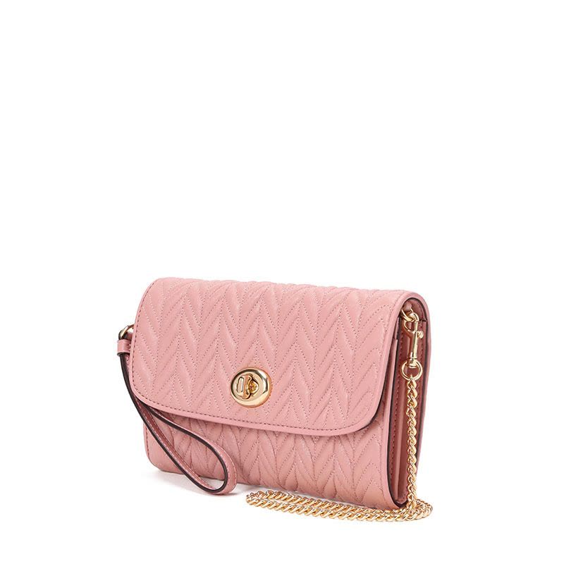 COACH 女士褶皱款链条斜挎包 F76823 20x12.5x5CM图片