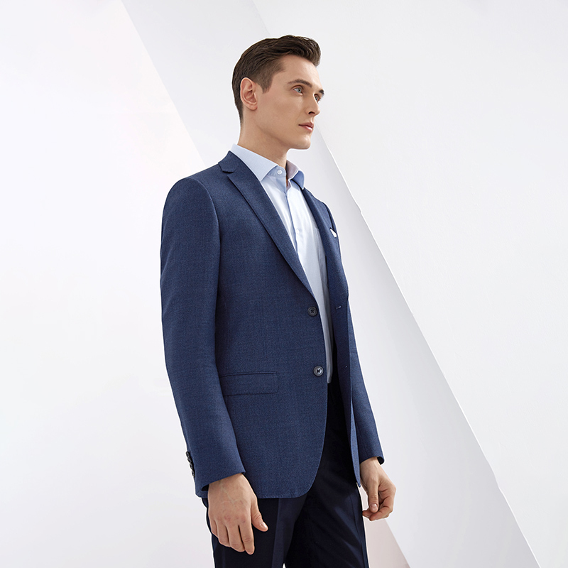 培罗蒙baromon男士西服上衣新款羊毛西服男商务休闲西服外套男edxah