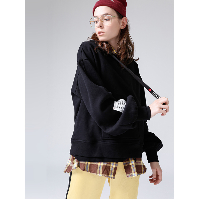 初语卫衣女套头连帽宽松长袖大兜衣服ins超火的上衣