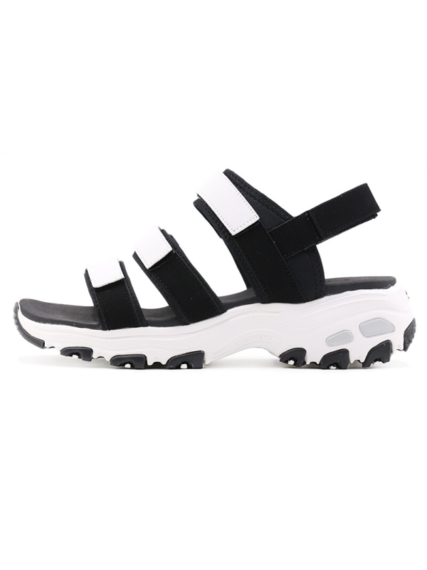 Skechers斯凯奇女鞋夏季厚底绊带熊猫鞋沙滩凉鞋66666108