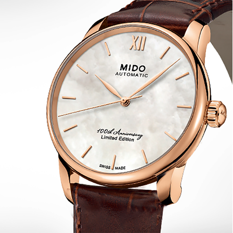 美度mido瑞士手表贝伦赛丽系列100周年限量款自动机械女表m