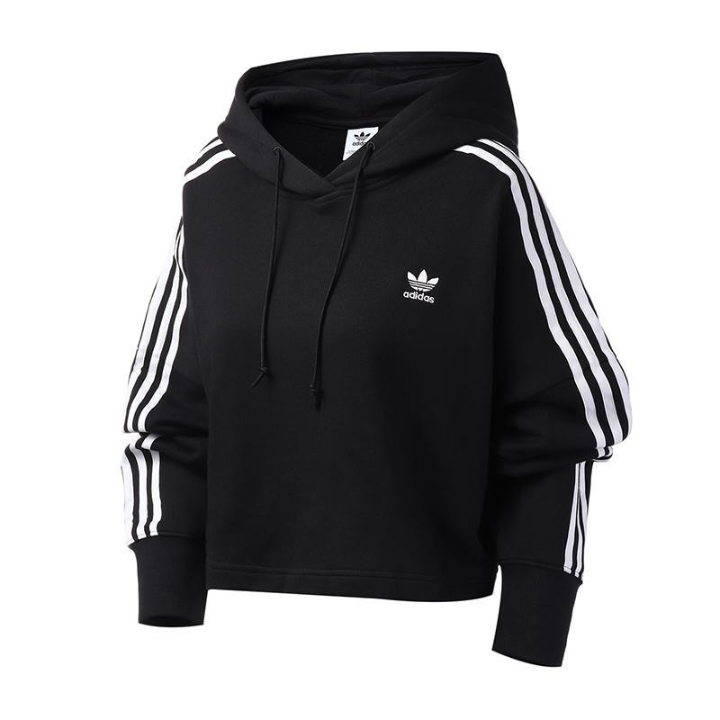 【自营】adidas阿迪达斯三叶草女装运动服休闲针织连帽卫衣ED7554