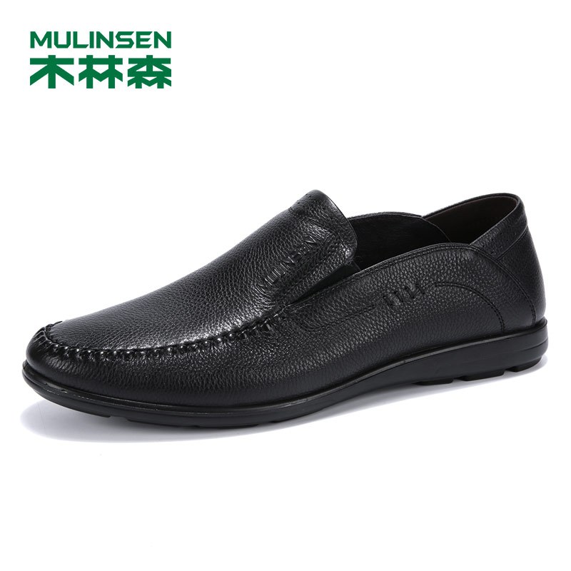 木林森男鞋2019春季新款套脚商务鞋ss97116