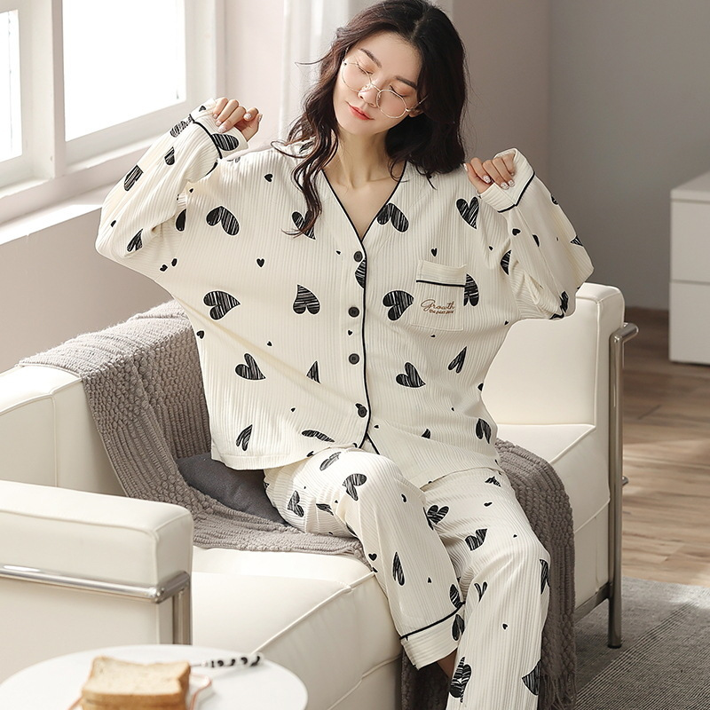 DBMG睡衣女士2022年秋冬季可外穿长袖和服休闲可爱开衫家居服套