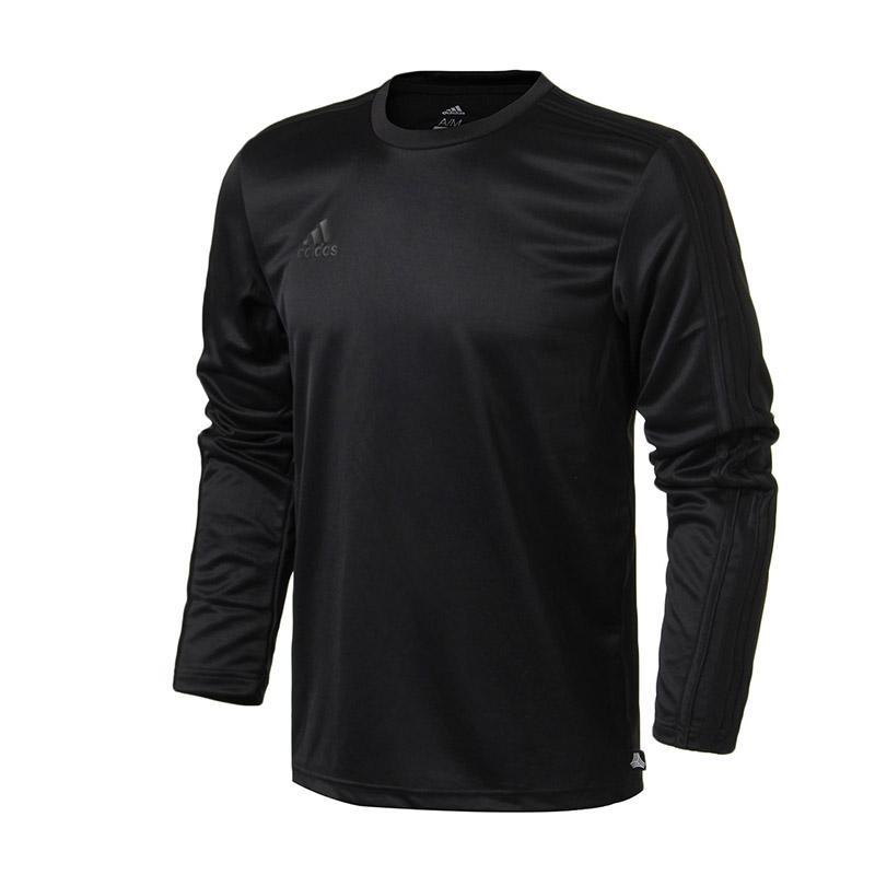 adidas阿迪达斯男子长袖T恤足球训练比赛运动服CW7401 L CW7401黑