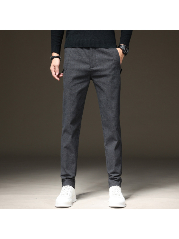 韩版修身男装休闲裤潮流宽松直筒长裤男弹力舒适透气百搭裤子
