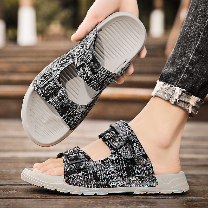 皮凉鞋男新款两用软底潮流开车外穿男士拖鞋夏季透气休闲凉拖