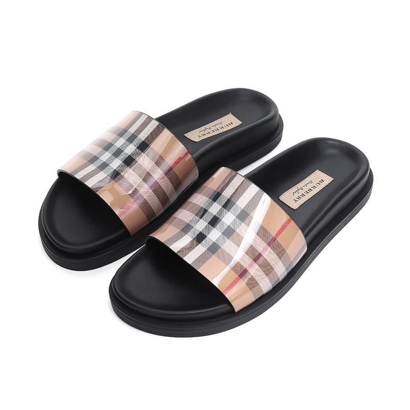 BURBERRY 博柏利 女款Vintage格纹PVC拖鞋 40724531