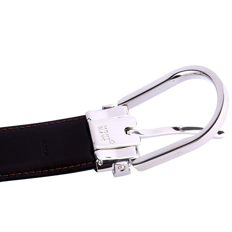 万宝龙montblanc男士经典系列椭圆形针扣皮带腰带38157128135