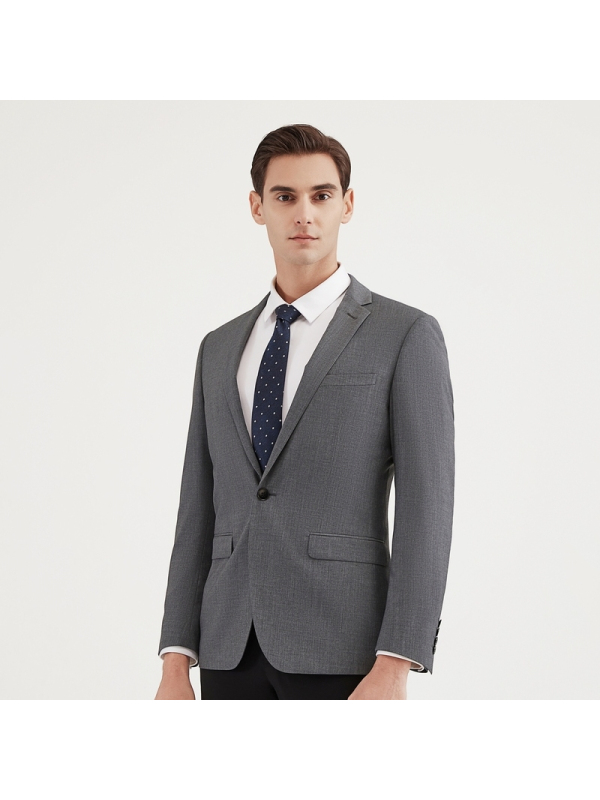 柒牌(seven)男士西服 柒牌男装西服男21春季纯色平驳领男士上班商务正