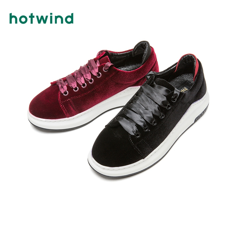 热风hotwind百搭时尚春季新款女士厚底运动休闲鞋H11W7109