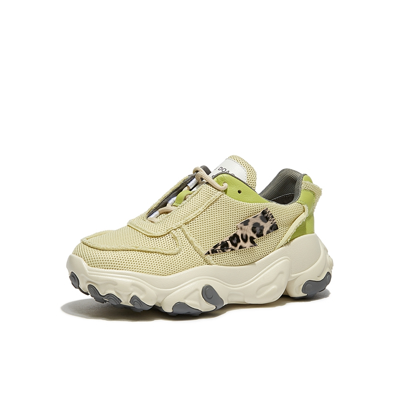 热风女士时尚休闲鞋系带圆头深口老爹鞋h42w9147