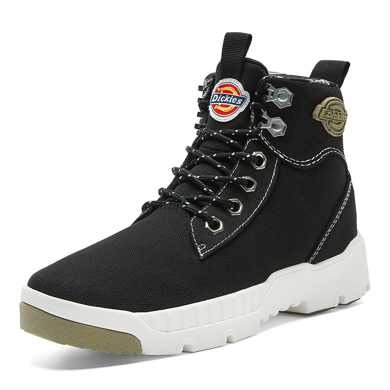 dickies马丁靴男2020夏季新款工装靴子帆布男士透气休闲高帮男鞋dk