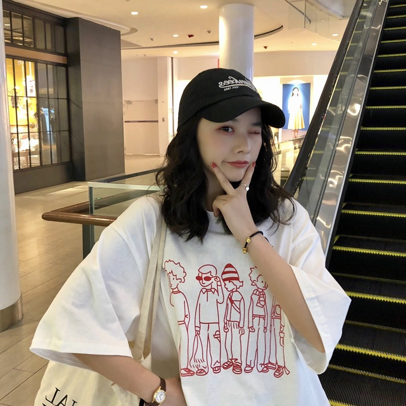 短袖T恤女宽松韩版学生学院风上衣时尚闺蜜装夏季新款打底衫女装