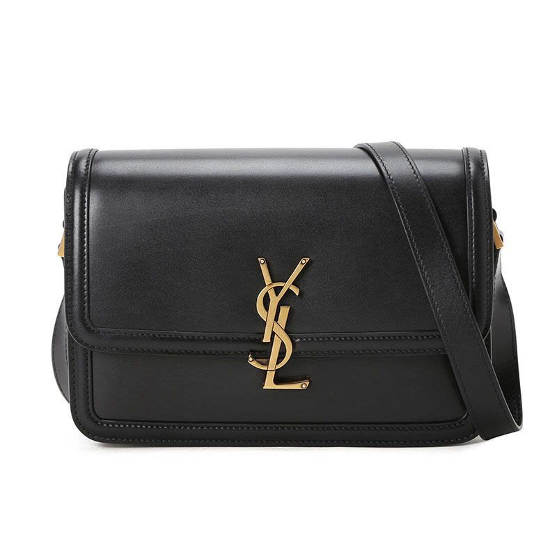 预售 圣罗兰YSL SOLFERINO 口盖包中号 字母LOGO光面皮 女士单肩包 634305金扣图片