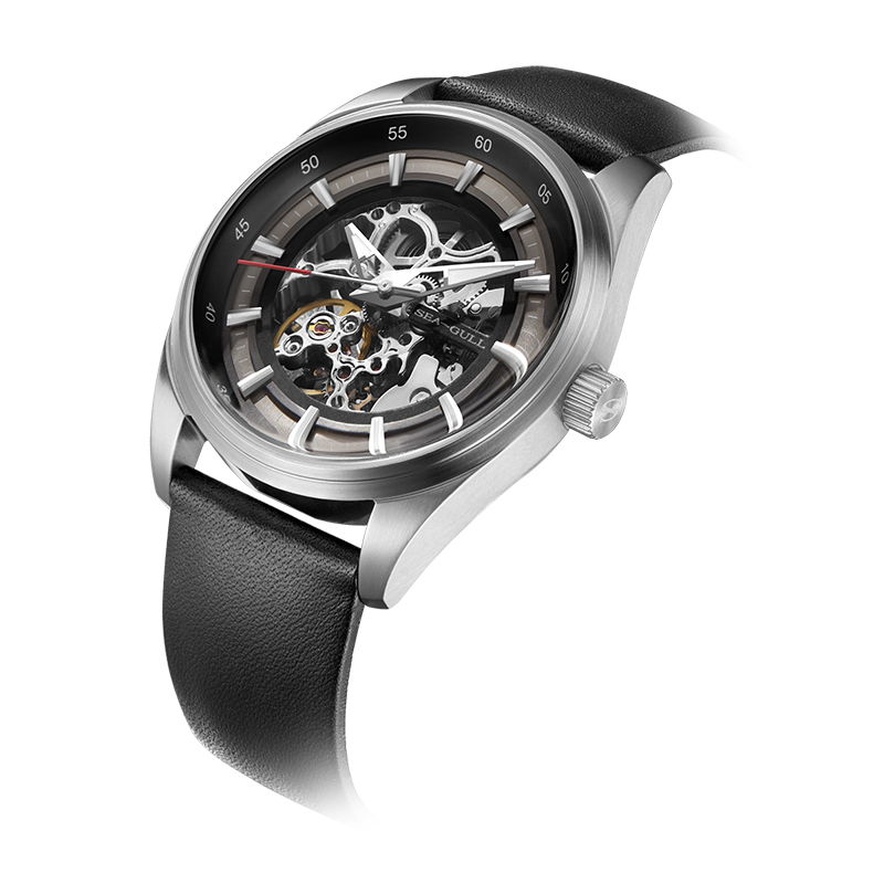 海鸥表(seagull) 海鸥手表 男士 自动机械表 机械师系列 时尚镂空皮带